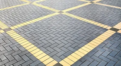 Линейная раскладка тротуарной плитки Кирпичик | Плитка, Брусчатка, Кирпич