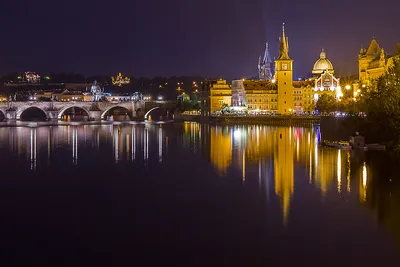 Фото «Вечерняя Прага» из фотогалереи «Новогодняя Прага» Чехия , Прага #18393