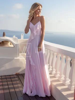 Легкое вечернее платье в греческом стиле из шифона Vittoria4616K | В  салонах VITA BRAVA