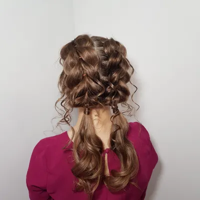 Вечерние Прически на распущенные волосы с косичками (61 фото)