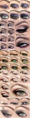 Красивый вечерний макияж глаз 2017-2018: фото макияжа для зеленых глаз  пошагово | Макияж для зеленых глаз, Идеи макияжа, Тени для зеленых глаз