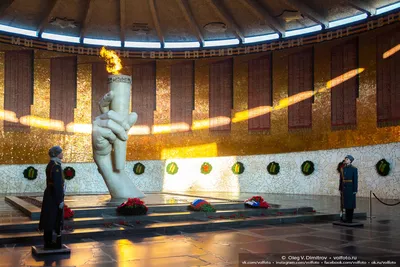 Зал Воинской Славы на Мамаевом кургане в Волгограде, Пантеон Славы, Вечный  огонь на Мамаевом кургане