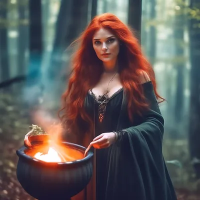 Фотосессия девушки ведьмы в лесу зимой. Роман Янко— портретный фотограф в  Воронеже