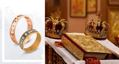 Венчальные кольца из желтого золота с эмалью, 585 проба в Москве, цена  194000 руб.: купить в