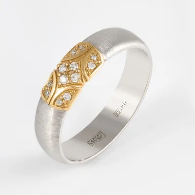 Венчальные кольца Корона MONARСH с бриллиантами на заказ из белого и  желтого золота, серебра, платины или своего металла