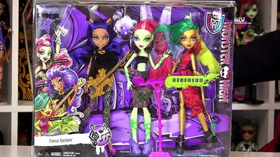 НОВИНКА новые куклы Монстер Хай Клодин Венера Джинафаер FIERCE ROCKERS  обзор 2016 Monster High трио - Vidéo Dailymotion