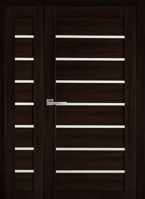 Купить Межкомнатные двери Лилу с черным стеклом, цвет: Венге Brown, Экошпон  | компания Виконт в Кривом Роге