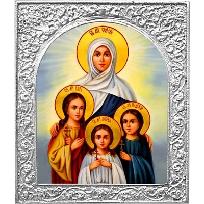 Купить изображение иконы: Мерная икона, Вера, Надежда, Любовь и София