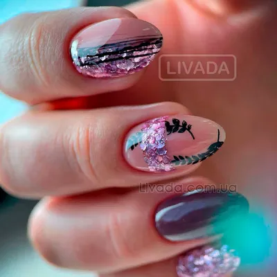 LAK_NAILS Наклейки для ногтей слайдеры для дизайна розовые цветы весна