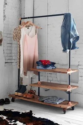 Clothes hanger made of wood and other types of hangers