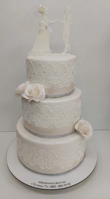 Торт весільний з розами Заказать во Львове АртСтудія Prezent