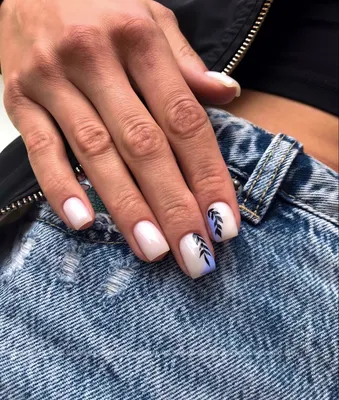 Маникюр,веточки на ногтях | Simple nails, Beige nails, Casual nails