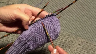 Вязание для начинающих. Носки (окончание) - YouTube
