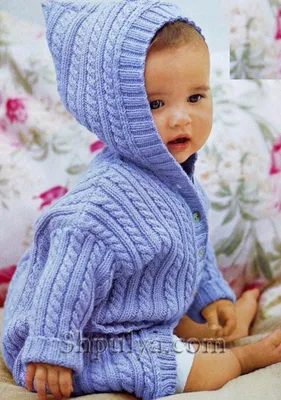 Пальто для малыша спицами — Shpulya.com - схемы с описанием для вязания  спицами и крючком
