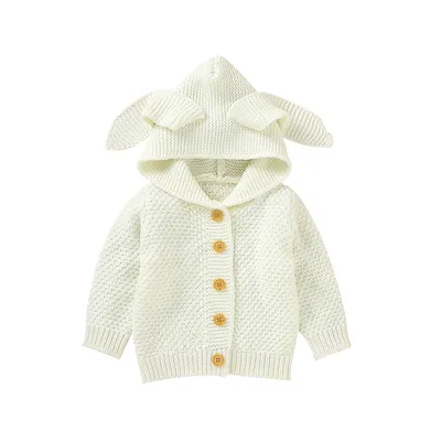 Детские вязаные пальто, Весенняя Пасхальная куртка с милым рисунком кролика  для новорожденных мальчиков и девочек, одежда для младенцев 0-24 мес.,  детские костюмы | AliExpress