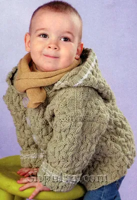 Вязаное детское пальто с капюшоном спицами — Shpulya.com - схемы с  описанием для вязания спицами и крючком