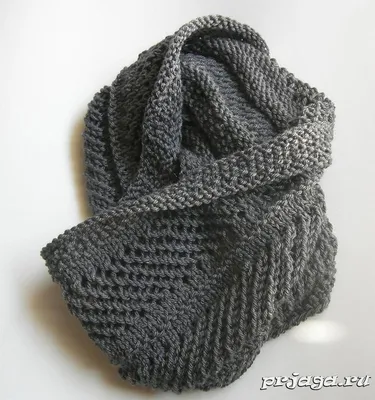 Шарф – хомут спицами | Cowl knitting pattern, Knitting, Knitting inspiration