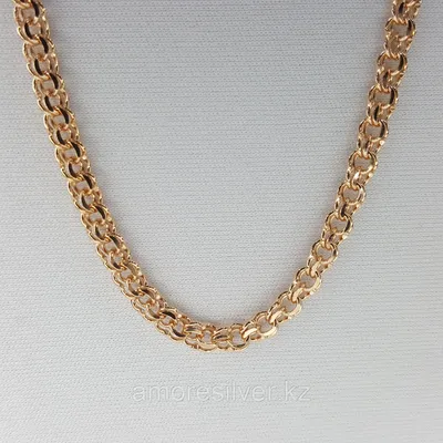 Цепочка на шею из Дубайского золота «Бисмарк ручной вязки» (50 см) - Купить  подарки