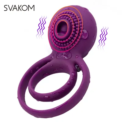 Вибрационное кольцо на член SVAKOM Tammy, водонепроницаемый перезаряжаемый  вибратор для пары | AliExpress
