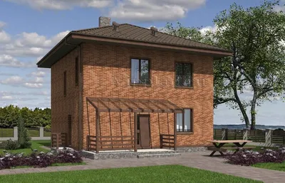Проект двухэтажного дома в современном стиле с гаражом на 2 авто KARO  купить в Минске на Territoria.by