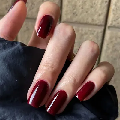 Матовый вишневый | Red nails, Stylish nails, Simple nails