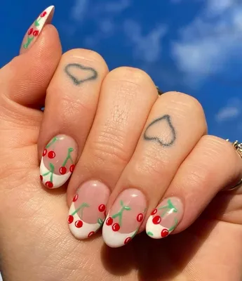 Top 100 Cherry nail art design 2018 | Дизайн гелевых ногтей, Искусство  маникюра, Гвоздь