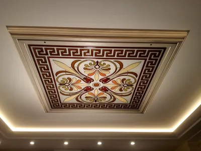 Потолок из витражного стекла с подсветкой — дизайн, конструкция,  использование