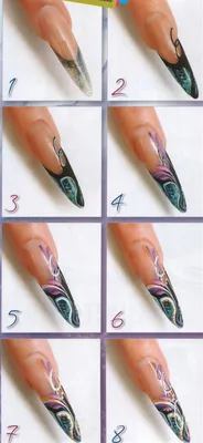 Длинные ногти/ Наращивание на верхние формы/ Выкладной френч + Стемпинг -  YouTube