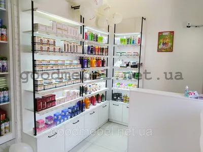 Стеллаж витрина для магазина косметики - изготовление на заказ,  производство в Москве | Фабрика Смарт