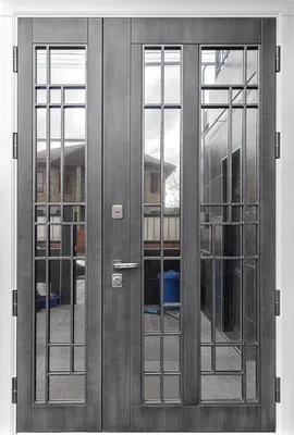 Металлическая дверь со стеклом в дом №3 с отделкой мдф пвх + мдф пвх по  цене 105000руб.