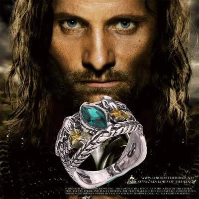 Кольцо Арагорна из фильма Властелин колец — Lord of Rings ring Aragon