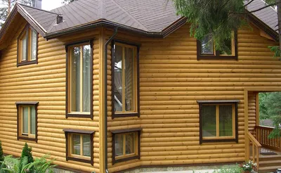 Внешняя отделка деревянного дома теплым швом в Домодедово