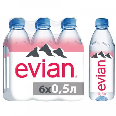 Вода Evian / Эвиан 0,33 л без газа стекло (20 шт.) | Эвиан (Evian) |  Vodalive