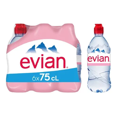 Минеральная вода без газа Evian Эвиан (Красный) 0,33 Пластик (24 шт./уп.) -  Доставка по Москве и области - Интернет магазин КупиВоду.ру