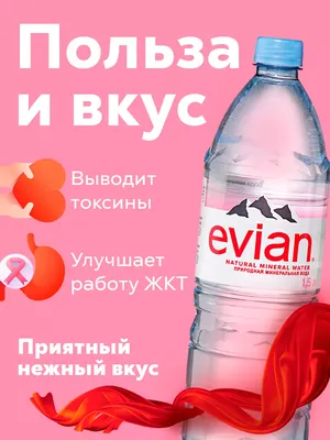 Вода минеральная Evian негазированная 0.33 литра 24 штуки в упаковке