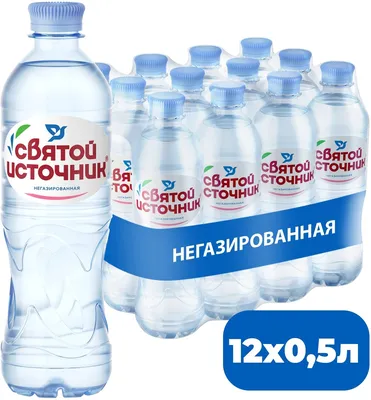 Вода питьевая Святой Источник негазированная, ПЭТ 0.5 л (12 штук) - купить  с доставкой по выгодным ценам в интернет-магазине OZON (617019999)