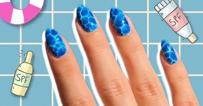 Pool water nails — новый тренд маникюра из ТикТока для тех, кто не поехал  на море летом | theGirl