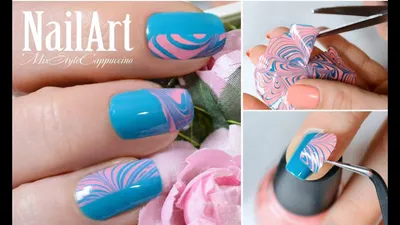 ЛАЙФХАК - Водный Дизайн Ногтей без опускания пальчиков в воду / Water  Marble Nail Art - YouTube