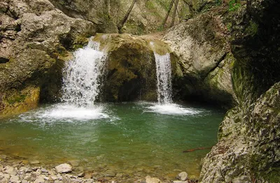 Учан-Су. Водопад Учан-Су Крым, Достопримечательности Крыма. Все водопады  Крыма - YouTube