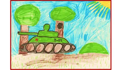 Работа — \"Война, глазами детей\", автор Галузина Лиза, 6 лет