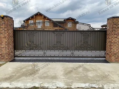 Пример автоматических распашных ворот DoorHan для загородного дома или дачи  — фото ООО «ДорХан-Урал» - Dh-ural.ru