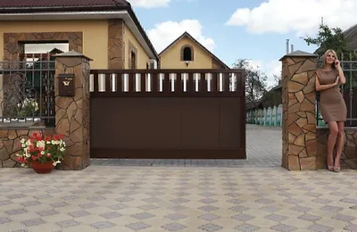 Большие кованые ворота для загородного дома Артикул КВ-044