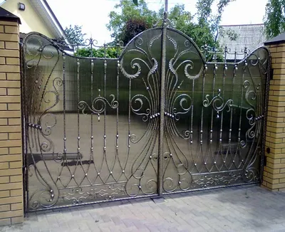 Коричневые откатные ворота Дорхан под дерево для загородного дома Дорхан:  купить в Москве, цена на сайте Ворота-24