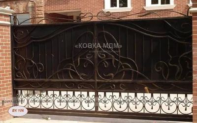 Ковка ворота Клин | дворовые большие ворота для ограды в Клине ::  «КОВКА-МДМ»