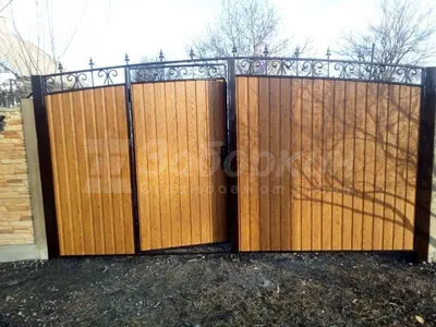 Откатные металлические ворота (ш*в) 5000*2050,со встроенной калиткой,RAL9006  купить в Краснодаре по цене 168000 руб. - Красворт