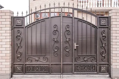 Ворота металлические кованые \"МПА\" со встроенной калиткой - купить в  Самаре, Тольятти от производителя