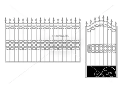 Кованые ворота с калитками: для частного дома, с забором и другие виды,  художественная и холодная ковка, рисунки и образцы, фото и видео