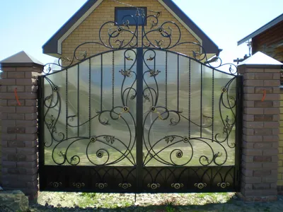 Кованые ворота с поликарбонатом (id 30399879), купить в Казахстане, цена на  Satu.kz