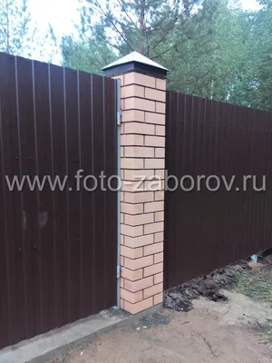 Купить откатные ворота с кирпичными столбами цена в Новоуральске -  Профнастил96