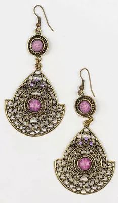 Серьги в восточном стиле - Vintage Oriental Ottoman Style Silver plated  Turkish Tribal Boho Earrings | afgan-bazar.ru